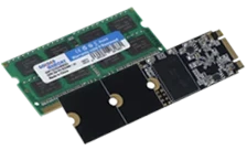 Pente de memória RAM e SSD M.2 para notebook