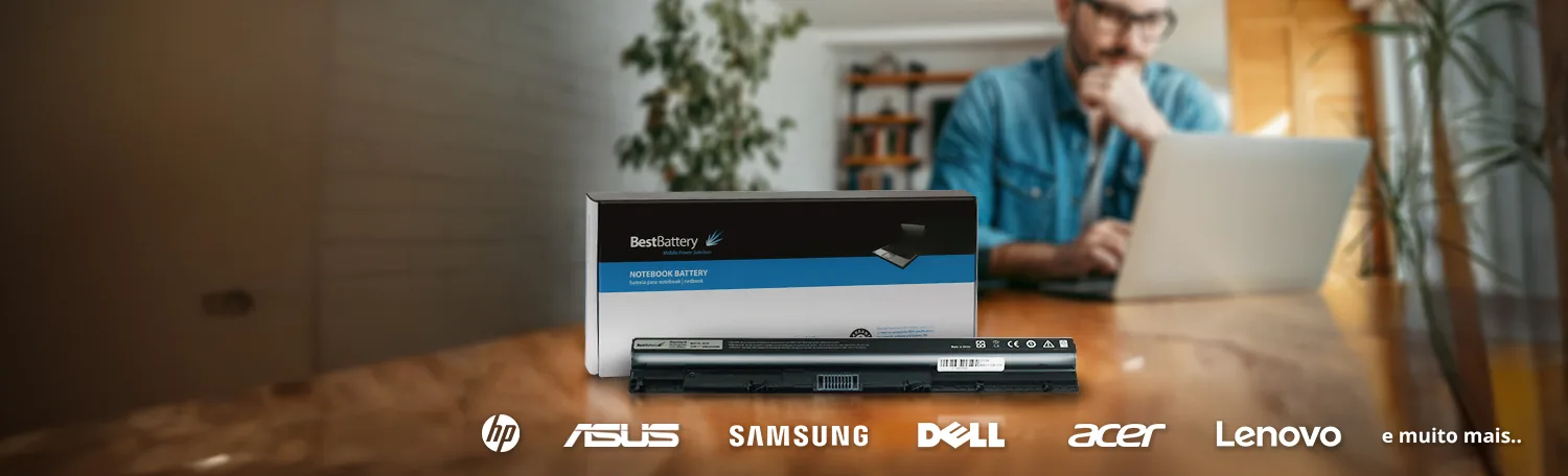 Bateria para notebook com até 75% de desconto, frete grátis e parcelamento sem juros